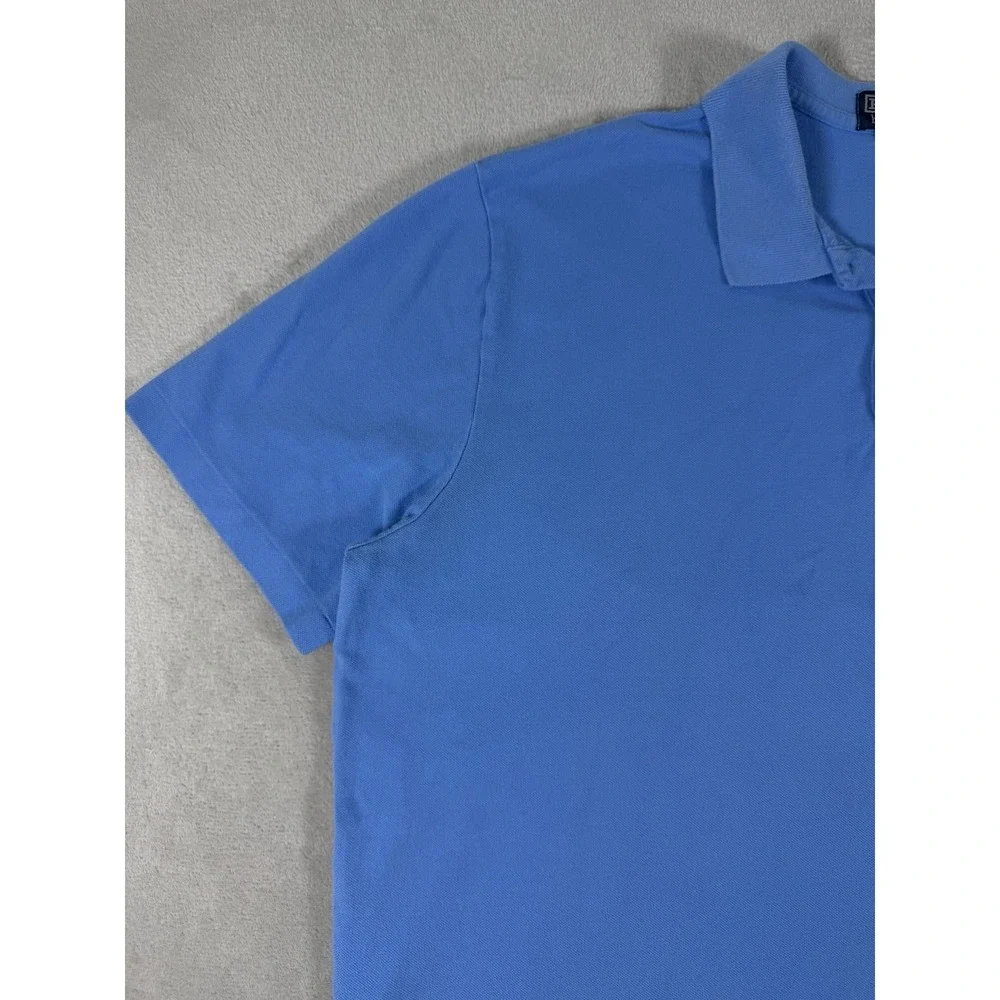 Polo Ralph Lauren Polo Shirt Mens XXL Blue Yellow Pony Pocket Short Sleeve Class